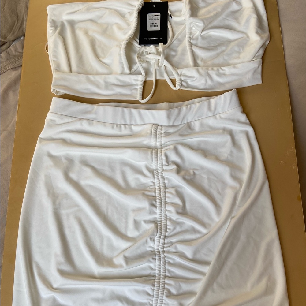 Fashion Nova Skirt Set Flip the Script X-Large NWT - Picture 5 of 5
